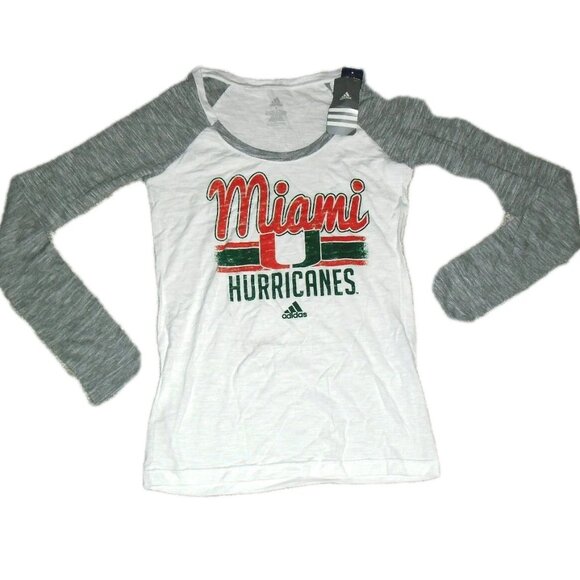 adidas Tops - Miami Hurricanes Womens Adidas Long Sleeve Shirt Top sz. Small New Ncaa